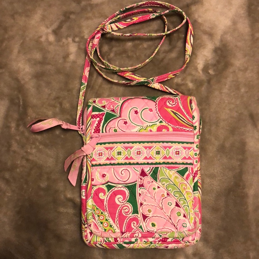 Vera Bradley Mini Hipster purse in Retired Pinwheel Pink